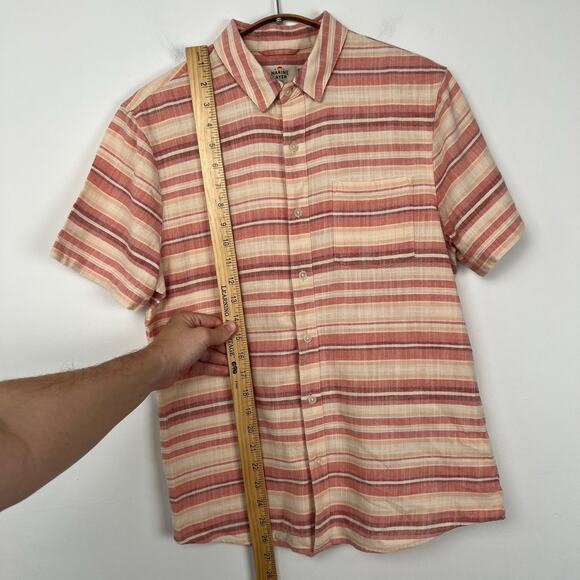 Marine Layer Mens Stretch Selvage Short Sleeve Shirt Size Small Outdoor Beach - Picture 6 of 8